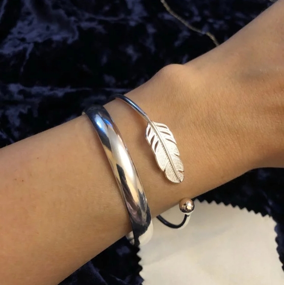 NEW Large Classic 925 Sterling Silver Cuff | Open Adjustable Size - Picture 3 of 11